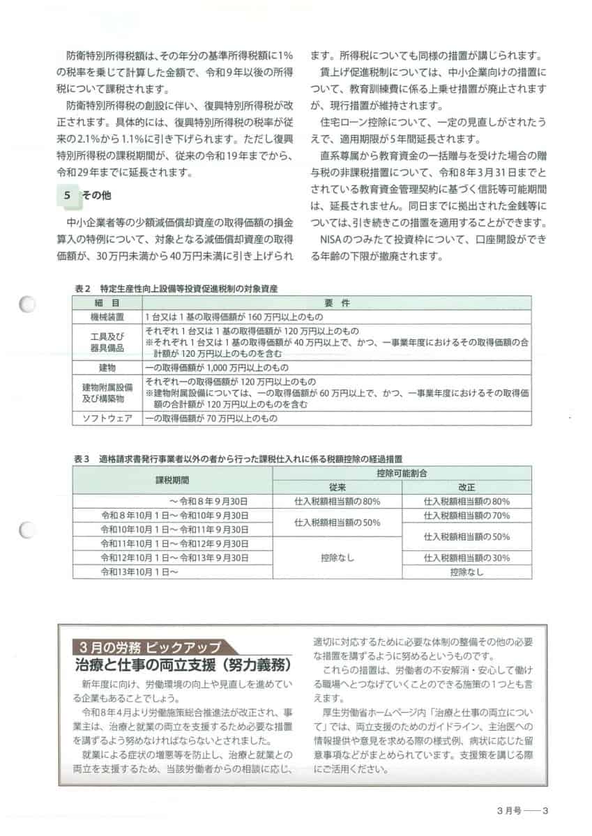 税理士事務所通信2026年3月号ページ3